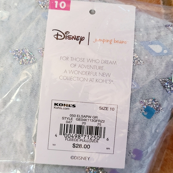 👀50% OFF - NWT‼️ Disney Frozen's Elsa Fleece Pullover by Jumping Beans - Picture 5 of 6